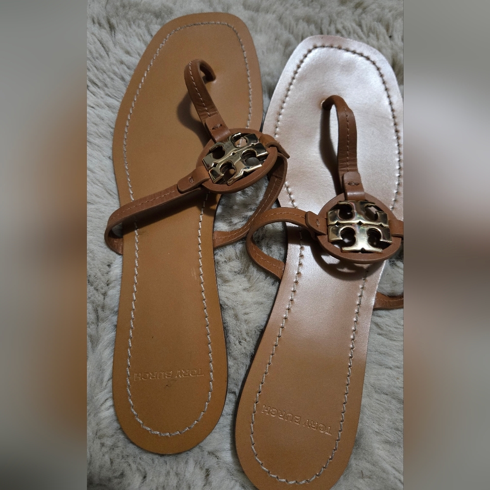 Tory Burch Tan Sandals Size 10 - Picture 7 of 9